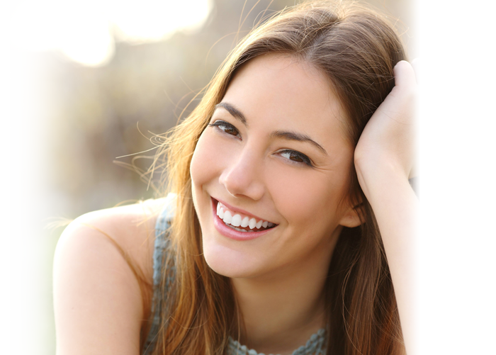 Smiling woman with coffee mug